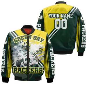 Davante Adams 17 Green Bay Packersposter For Fans Personalized Bomber Jacket