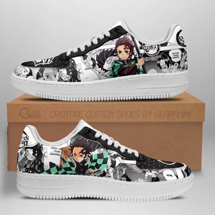 Demon Slayer Air Force Sneakers Manga Anime Shoes Fan Gift Idea Tt04
