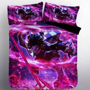 Demon Slayer Kimetsu no Yaiba Kamado Tanjirou #7 Duvet Cover Pillowcase Bedding Set