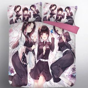 Demon Slayer Kimetsu no Yaiba Kochou Shinobu #12 Duvet Cover Pillowcase Bedding Set
