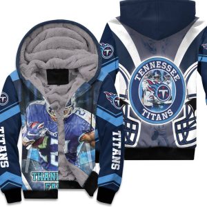 Derrick Henry #22 Thanks You Fan Tennessee Titans Afc South Division Champions Super Bowl 2021 Unisex Fleece Hoodie