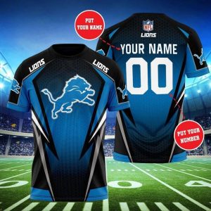 Detroit Lions 10 Gift For Fan Personalized 3D T Shirt Sweater Zip Hoodie Bomber Jacket