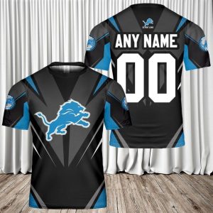 Detroit Lions 12 Gift For Fan Personalized 3D T Shirt Sweater Zip Hoodie Bomber Jacket