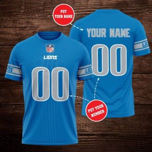 Detroit Lions 13 Gift For Fan Personalized 3D T Shirt Sweater Zip Hoodie Bomber Jacket