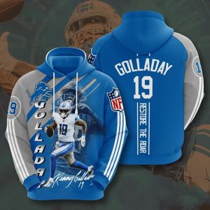 Detroit Lions Kenny Golladay Detroit Lions 46 Gift For Fan 3D T Shirt Sweater Zip Hoodie Bomber Jacket