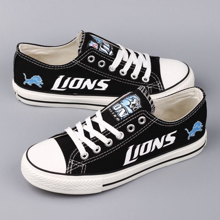 Detroit Lions NFL Football Gift For Fans Low Top Custom Canvas Shoes