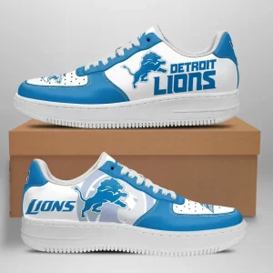 Detroit Lions Nike Air Force Shoes Unique Football Custom Sneakers