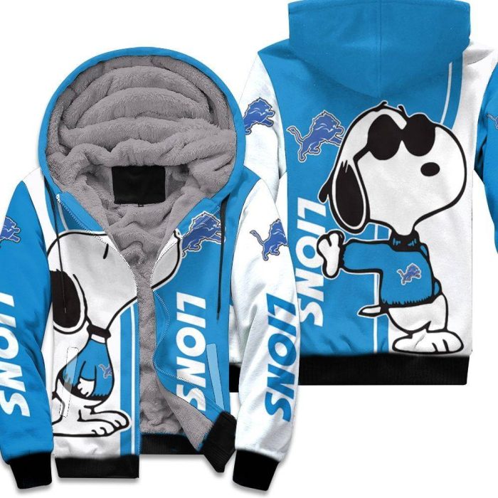 Detroit Lions Snoopy Lover 3D Printed Unisex Fleece Hoodie