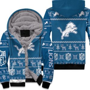 Detroit Lions Ugly Sweatshirt Christmas 3D Unisex Fleece Hoodie