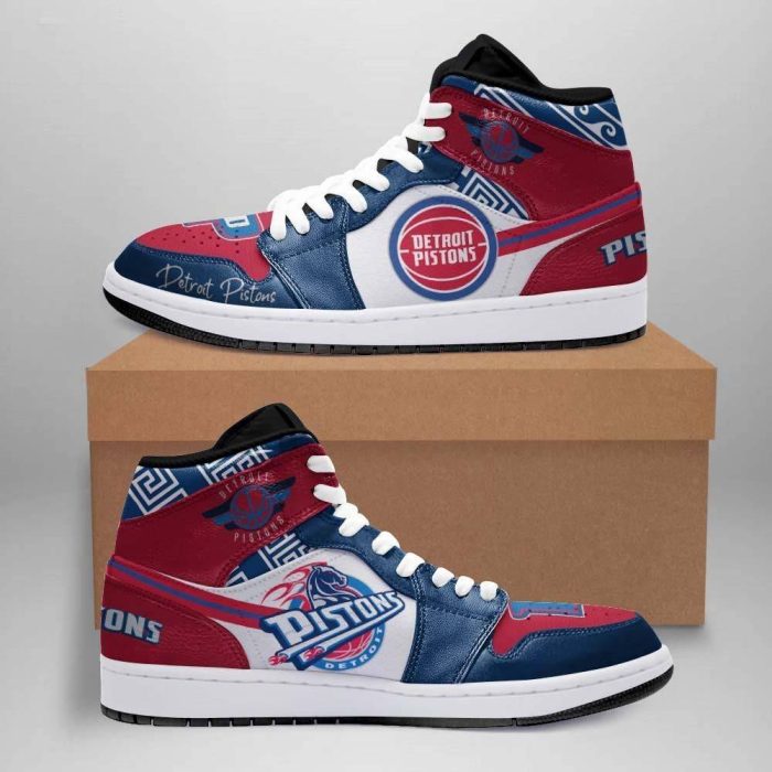 Detroit Pistons Air Jordan 1 Sport Custom Sneakers