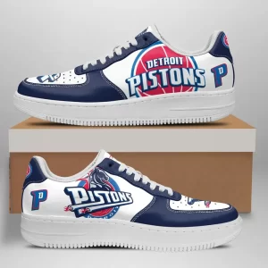 Detroit Pistons Nike Air Force Shoes Unique Basketball Custom Sneakers
