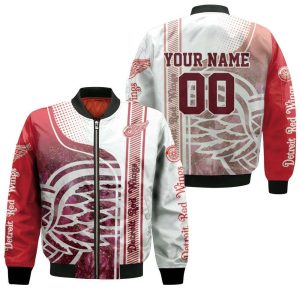 Detroit Red Wings Style Personalized Red And White Bomber Jacket