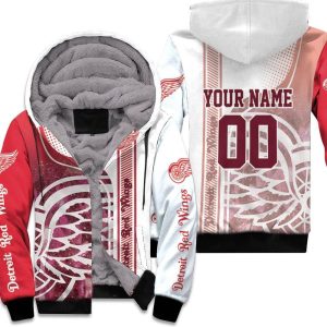 Detroit Red Wings Style Personalized Red And White Unisex Fleece Hoodie