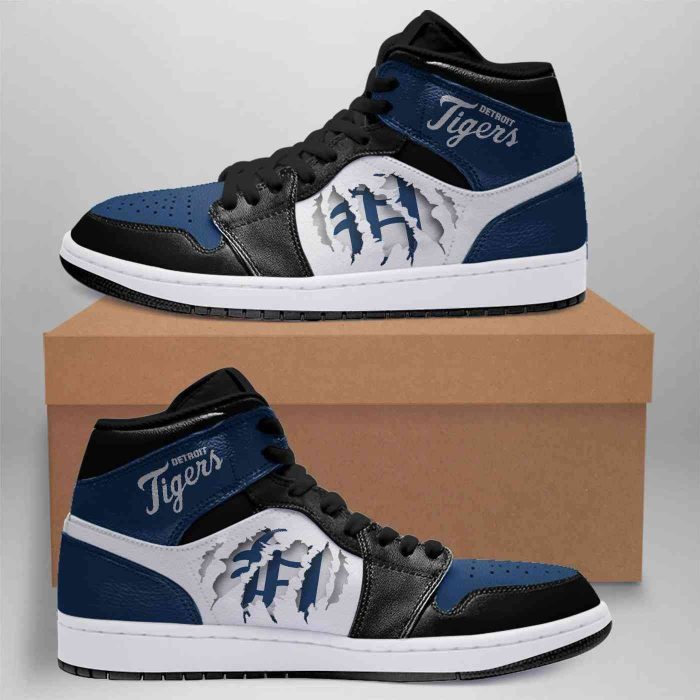 Detroit Tigers 02 MLB Air Jordan 1 Sport Custom Sneakers