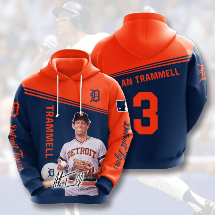 Detroit Tigers Alan Trammell 3 3D Hoodie