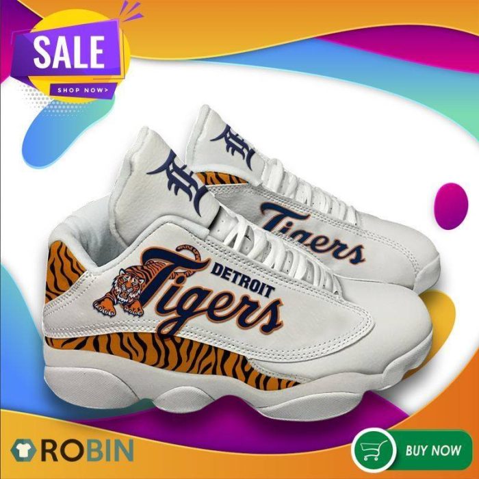 Detroit Tigers Baseball Team Air Jordan 13 Sneakers