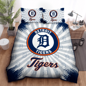 Detroit Tigers Duvet Cover Pillowcase Bedding Set