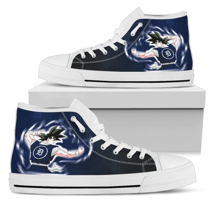 Detroit Tigers Goku Saiyan Power MLB 1 Custom Canvas High Top Shoes