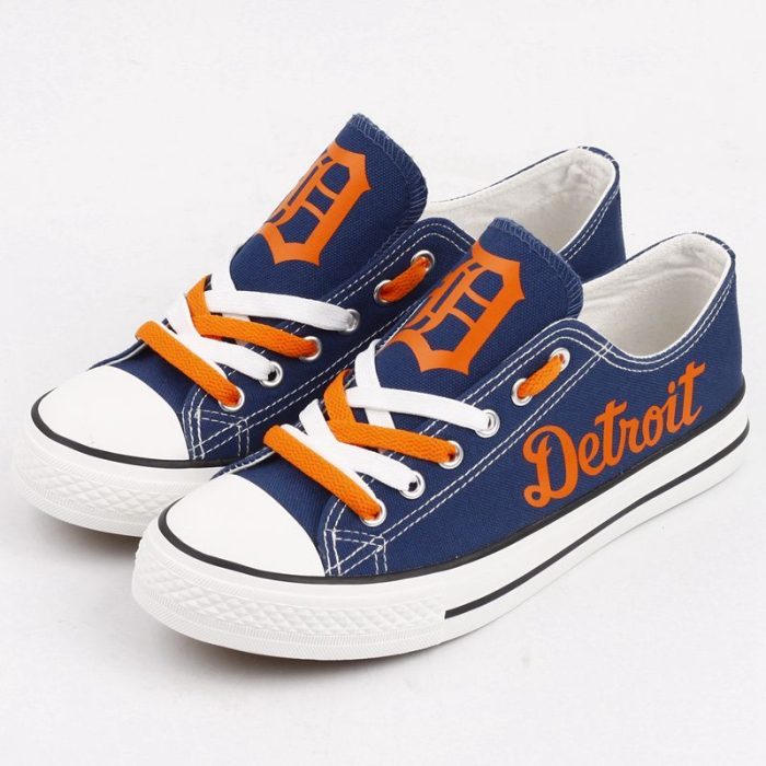 Detroit Tigers MLB Baseball Gift For Fans Low Top Custom Canvas Shoes