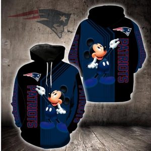 Disney Mickey New England Patriots 35 Gift For Fan 3D T Shirt Sweater Zip Hoodie Bomber Jacket