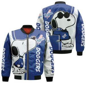 Dodgers Snoopy Lover 3D Printed Bomber Jacket