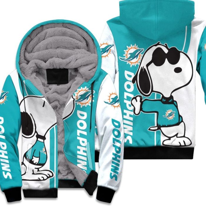 Dolphins Snoopy Lover 3D Printed Unisex Fleece Hoodie