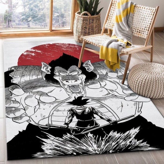 Dragon Ball Z Vegeta Vs Goku Area Rug Living Room And Bed Room Rug