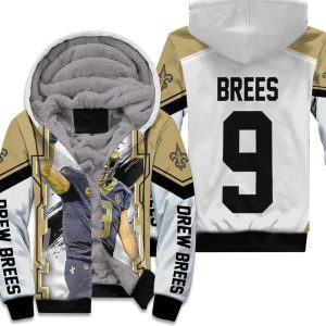 Drew Brees New Orleans Saints Oil Style Paint Background Unisex Fleece Hoodie