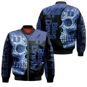 Duke Blue Devils Ncaa Skull 3D Bomber Jacket