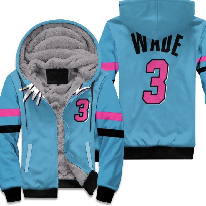 Dwyane Wade Heat 2020 Blue City Edition Inspired Unisex Fleece Hoodie