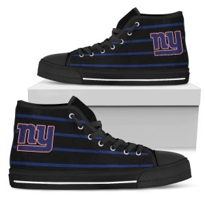 Edge Straight Perfect Circle New York Giants NFL Custom Canvas High Top Shoes