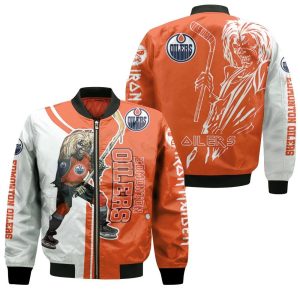 Edmonton Oilers And Zombie For Fans Bomber Jacket