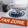 Edmonton Oilers Fan Zone NFL Area Rug Living Room And Bed Room Rug