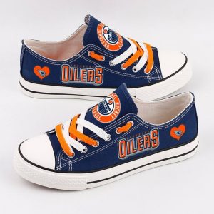 Edmonton Oilers NHL Hockey Gift For Fans Low Top Custom Canvas Shoes