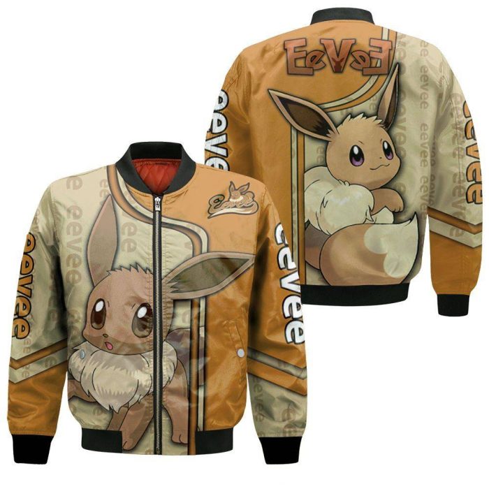 Eevee Pokemon Fan 3D Bomber Jacket