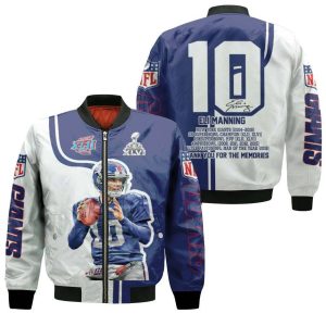 Eli Manning New York Giants Fan 3D Bomber Jacket