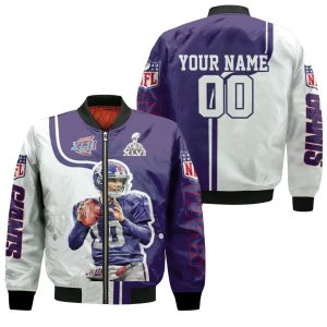 Eli Manning New York Giants Fan 3D Personalized Bomber Jacket