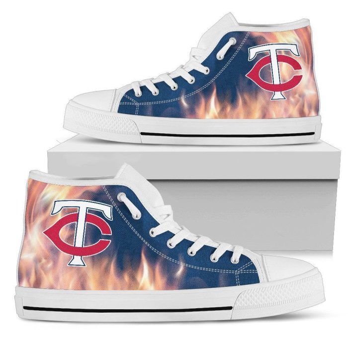 Fighting Like Fire Minnesota Twins MLB 1 Custom Canvas High Top Shoes