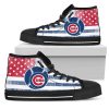 Flag Rugby Chicago Cubs MLB Custom Canvas High Top Shoes