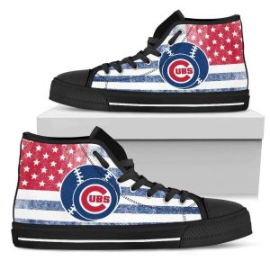Flag Rugby Chicago Cubs MLB Custom Canvas High Top Shoes