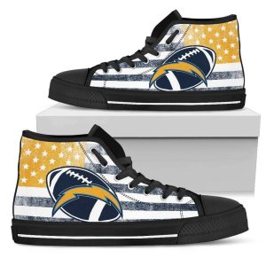 Flag Rugby Los Angeles Chargers NFL Custom Canvas High Top Shoes