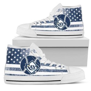 Flag Rugby Tampa Bay Rays MLB 1 Custom Canvas High Top Shoes