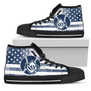 Flag Rugby Tampa Bay Rays MLB Custom Canvas High Top Shoes