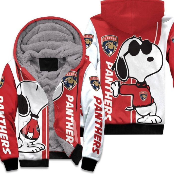 Florida Panthers Snoopy Lover 3D Printed Unisex Fleece Hoodie