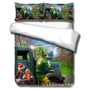 Fortnite Codename ELF Christmas #13 Duvet Cover Pillowcase Bedding Set