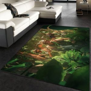 Fortnite Jungle Ops Gaming Area Rug Living Room And Bed Room Rug