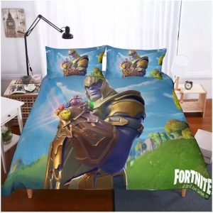 Fortnite Team Thanos #27 Duvet Cover Pillowcase Bedding Set Home Decor
