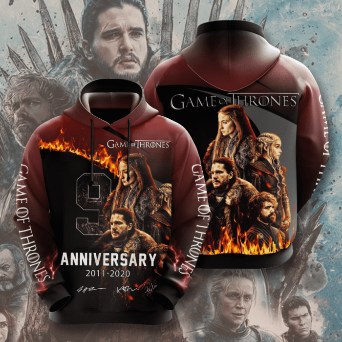 Game Of Thrones 3D Hoodie