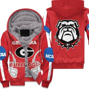 Georgia Bulldogs Ncaa Fan Mascot 3D Unisex Fleece Hoodie