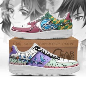 Giyuu And Shinobu Air Force 1 Sneakers Skill Demon Slayer Anime Shoes